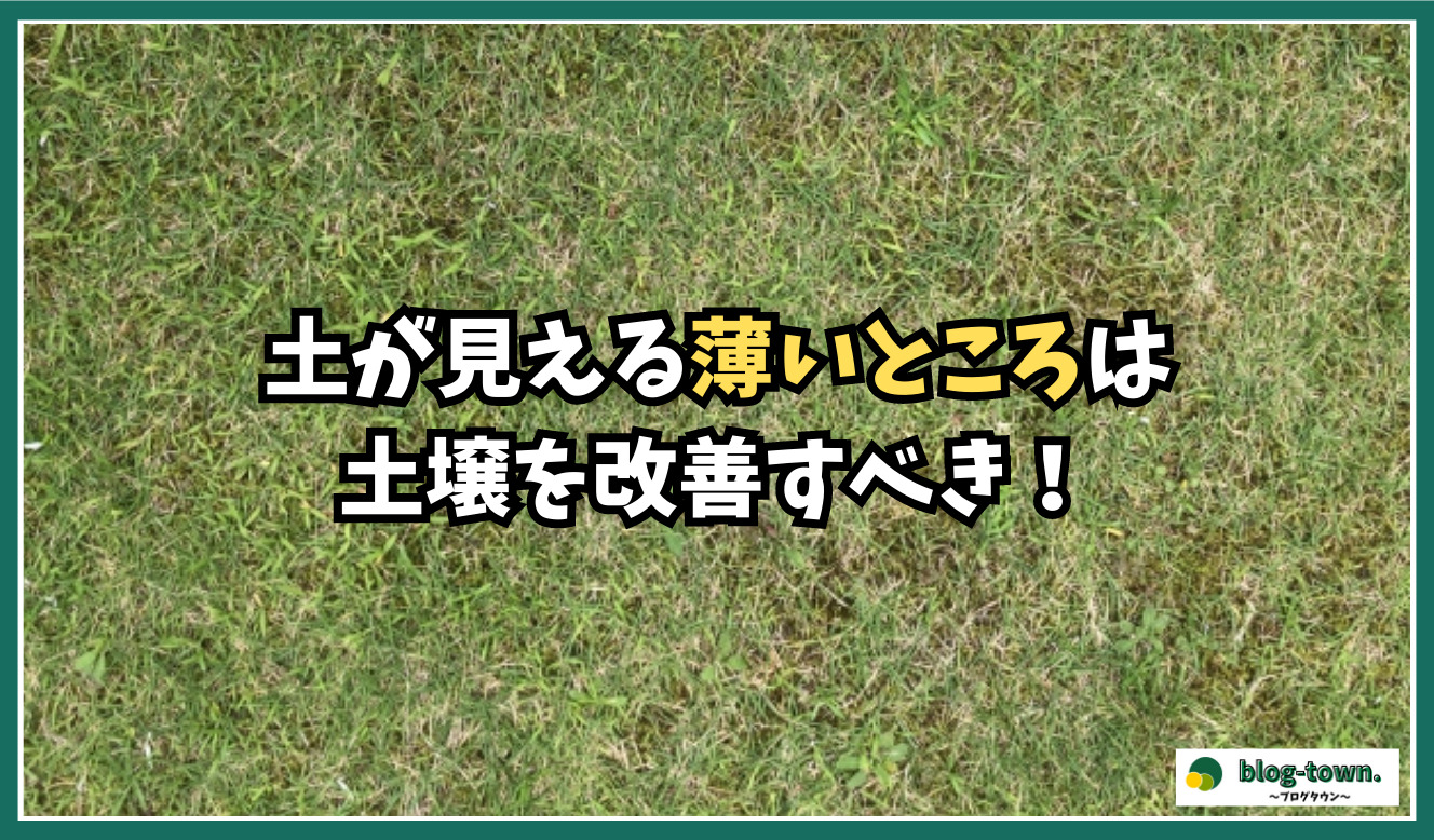芝生のはげた部分を改善【土が見える薄いところの直し方】 